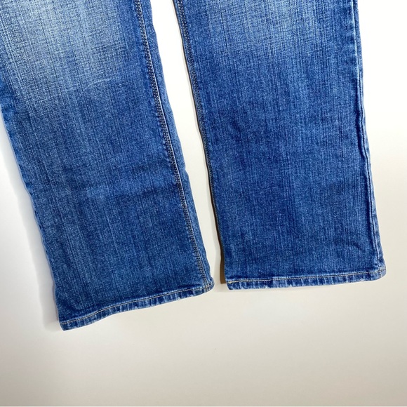 Levis Womens Bootcut Jeans Sz 10 Distressed Flap Pockets Stretch Denim Hemmed - Picture 3 of 15